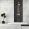 Душевая система Yoka Oman 25 Therm Gold с термостатом золото