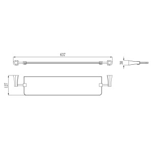 Поличка у ванну IMPRESE CUTHNA Бронза. Photo 2