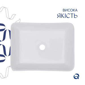 Умивальник накладний Qtap Tern 480х370х135 мм. Photo 3