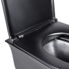 Чаша підвісного унітазу Qtap Virgo Rimless сидіння Slim Duroplast Soft-close Quick relase чорна матова