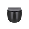 Чаша подвесного унитаза Qtap Taurus Ultra Quiet сиденье Slim Duroplast Soft-close Quick relase черная матовая