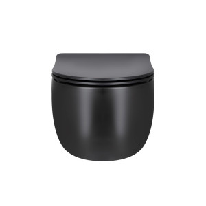 Чаша підвісного унітазу Qtap Taurus Ultra Quiet сидіння Slim Duroplast Soft-close Quick relase чорна матова. Photo 2