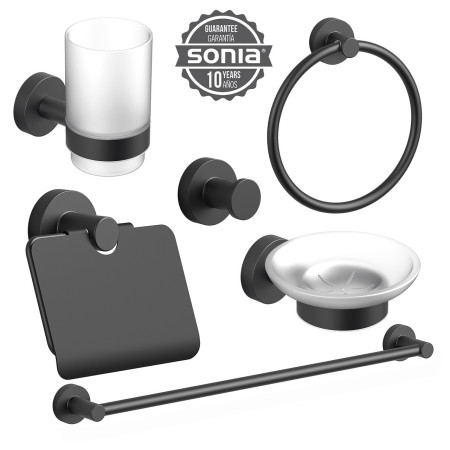 Набір аксесуарів для ванної SONIA ASTRAL KIT ( 6 предметів) чорний