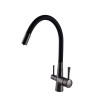 Смеситель для кухни с подключением фильтрованной воды Globus Lux LAZER GLLR-0903-11-GRAPHITE Черный