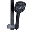 Душевая система Lidz Wawel Black на три потребителя черная