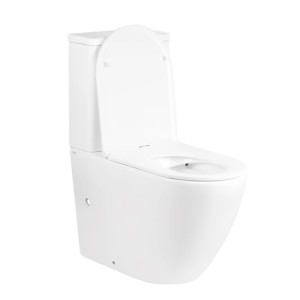 Унітаз підлоговий Qtap Robin Rimless сидіння Slim Duroplast Soft-close Quick relase білий. Photo 3