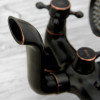 Смеситель для ванны Rea Vintage old black retro
