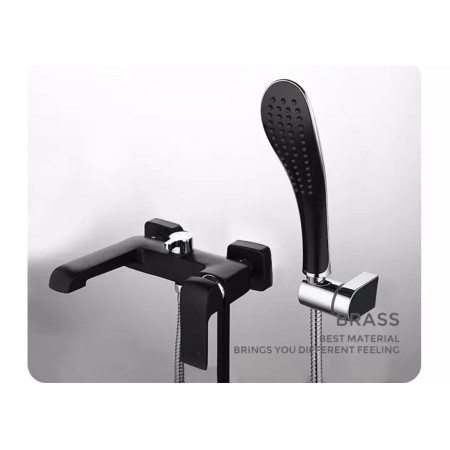 Смеситель для ванны Lamber Aqua Черный матовый