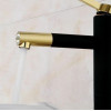Смеситель для раковины REA Smart Black Gold High черный с золотом
