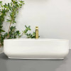Раковина накладная VBI PALERMO WHITE GOLD EDGE белая
