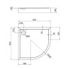 Душовий піддон Qtap Robin 80x80 білий