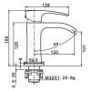 Смеситель для раковины Lamber 1007-6 черный матовый