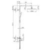 Душова система з термостатичним змішувачем KOER 55013 хром