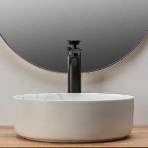 Умивальник накладний REA Sami Marble білий. Photo 3