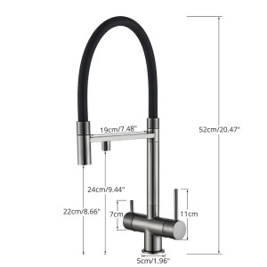 Смеситель для кухни с подключением к фильтру Lamber 908-78 Хром. Photo 2