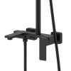 Душевая система Qtap Gemini Black Matt на три потребителя черная