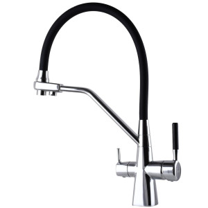 Смеситель для кухни с подключением фильтрованной воды Globus Lux GLLR-0700-L-00-01 Черный. Photo 2