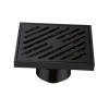 Трап для душу з механічним зворотним клапаном (сухий хід) 10*10 PlastBrno-345 чорний