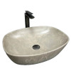 Раковина накладная VBI Olbia Beige Stone Matt бежевая