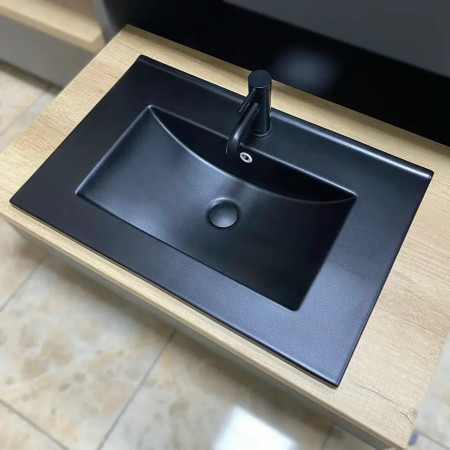 Умывальник врезной VBI FERRARA 70 BLACK MATT черный