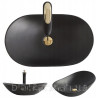 Черная матовая раковина Rea Royal Black Mat 61.5 см