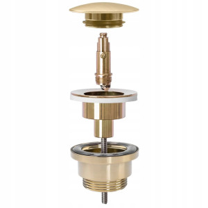 Донний клапан клік-клак Rea Click-clack Brushed Gold золотий. Photo 2