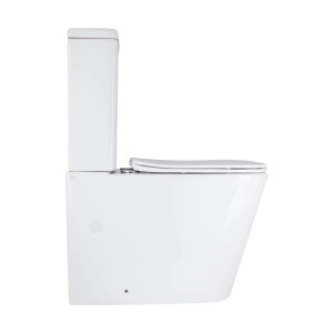 Унітаз підлоговий Qtap Stenava Rimless сидіння Slim Duroplast Soft-close Quick relase білий. Photo 3