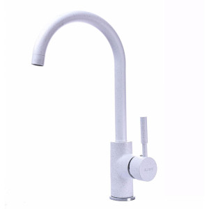 Смеситель для кухни Globus Lux LAZER белый. Photo 3