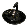 Умывальник накладной VBI Parma Marble Black Glossy черный