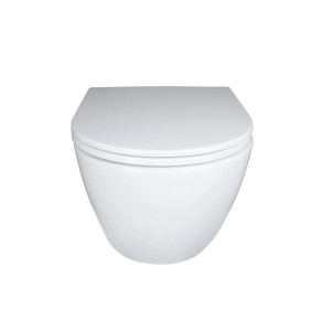 Унітаз підвісний Qtap Robin Ultra Quiet з сидінням Slim Duroplast Soft-close Quick relase білий. Photo 2