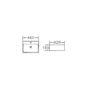 Умивальник (накладний) NEWARC Countertop 46 Чорний матовий. Photo 3