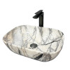 Раковина накладная VBI Ravenna Light Grey Onyx Glossy серая