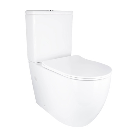Унитаз напольный Qtap Grand Ultra Quiet сиденье Slim Duroplast Soft-close Quick relase белый