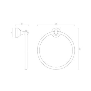 Кільце для рушників DECO DB036 бронза. Photo 3