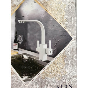 Змішувач з підключенням фільтрованої води 2 в 1 Kern 2034 WHITE