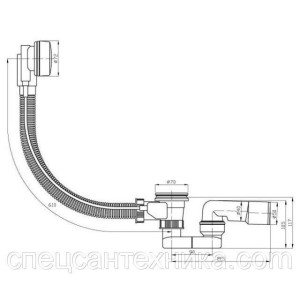 Сифон для ванни автомат Plastbrno EVS0150 40/50. Photo 2