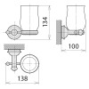 Стакан для зубних щіток Welle D50050HO бронза