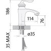 Змішувач для умивальника Welle Vanessa MQ16273AS Золото