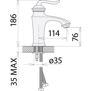 Змішувач для умивальника Welle Vanessa MQ16273AS Золото. Photo 2