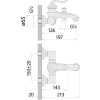 Смеситель для ванны и душа Welle Vanessa MQ23273AS-HN0327 золото