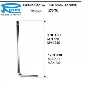 Труба для зливу L-ПОДІБНА REMER TEMPOR 170TU30. Photo 2