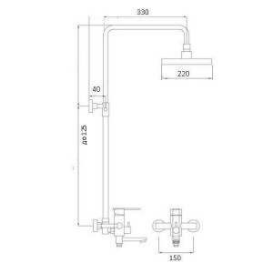 Душева система GLOBUS LUX STYLE DS0026. Photo 2