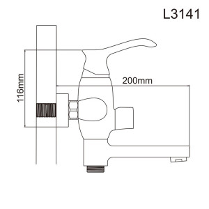 Смеситель для ванны Lamber 1232 в ретро стиле. Photo 3