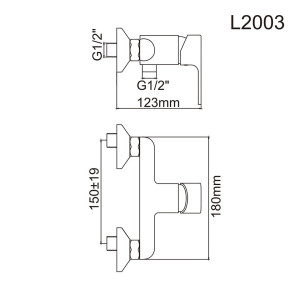 Смеситель для душа Lamber 232W Белый. Photo 3