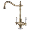 Смеситель с подключением фильтрованной воды 2 в 1 Zorg ZR 336 YF 50 Ornament Bronze