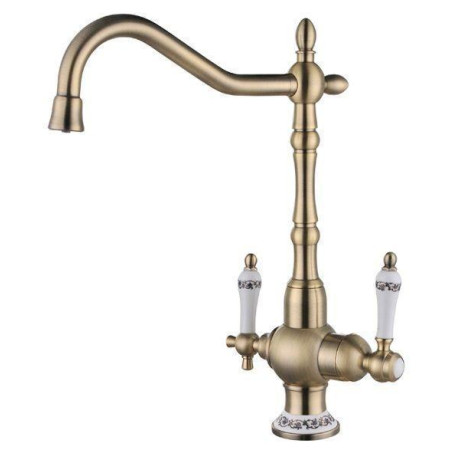 Смеситель с подключением фильтрованной воды 2 в 1 Zorg ZR 336 YF 50 Ornament Bronze