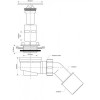 Сифон для душового піддону  HC252588B MCALPINE