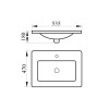 Умывальник NEWARC Slim 54 Белый