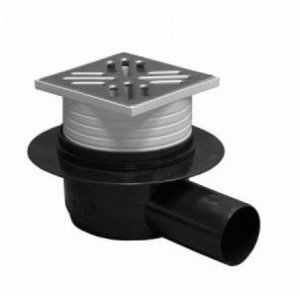 Трап для душу горизонтальний з клапаном ( сухий хід) Plastbrno SL50C01