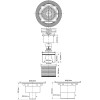 Трап для душу вертикальний із сухим закривом McAlpine HCFG3V-110